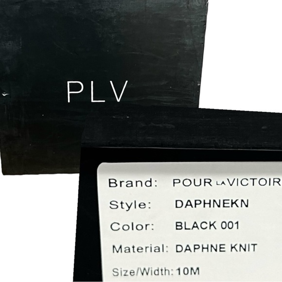 🌻NEW Pour La Victoire Daphne Nickle Knit Black Ankle Booties Size 10 | box inc. - Picture 13 of 13